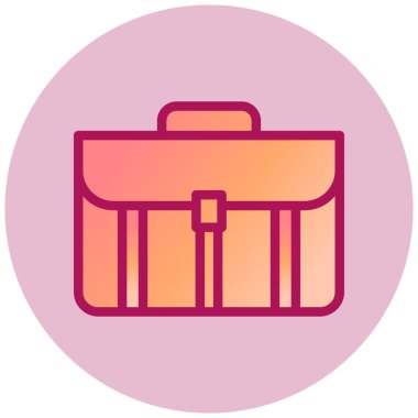 Portföy basit simge, vektör illüstrasyonu