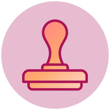 Basit kutsal kişilerin resmi, vektör çizim damga