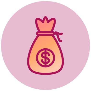 Zenginlik basit simgesi, vektör çizimi