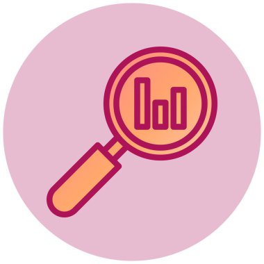 Veri Analizi basit simge, vektör illüstrasyonu