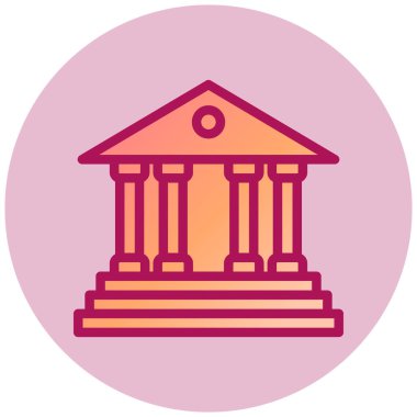 Banka basit simgesi, vektör çizim