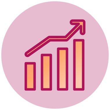 Grafik basit simgesi, vektör çizim