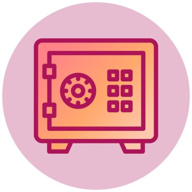 Güvenli Kutu basit simgesi, vektör illüstrasyonu