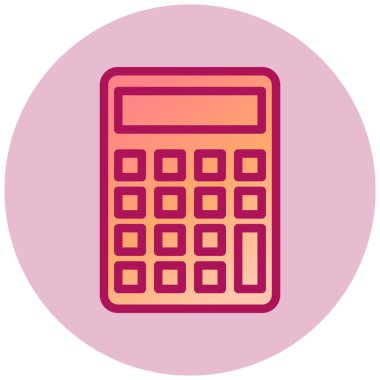 hesap makinesi basit simgesi, vektör çizim