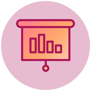 Çubuk Grafiği basit simgesi, vektör illüstrasyonu