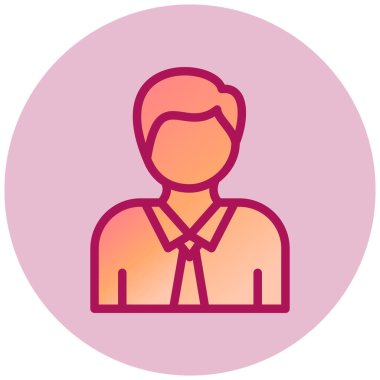 Avukat basit simge, vektör illüstrasyonu