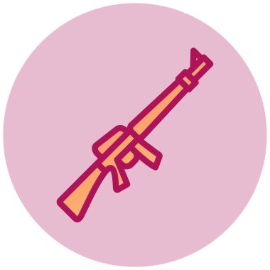 silah basit simgesi, vektör çizim