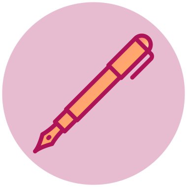 kalem basit simgesi, vektör çizim