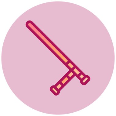 Baton basit simgesi, vektör illüstrasyonu