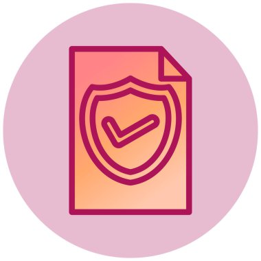 Yasal Belge basit simgesi, vektör illüstrasyonu