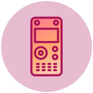 Basit diktafon simgesi, vektör illüstrasyonu