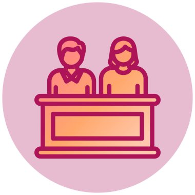 Jüri basit simgesi, vektör illüstrasyonu