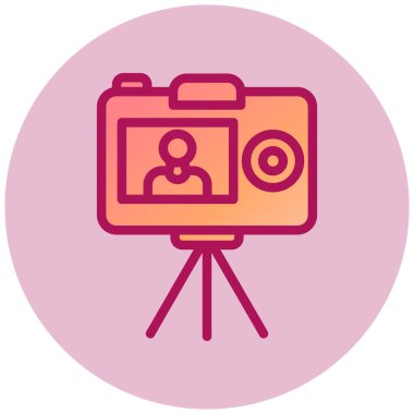 Video Kaydetme simgesi, vektör illüstrasyonu