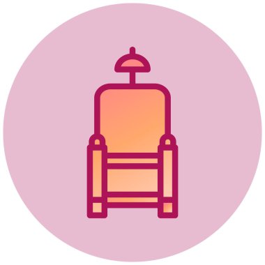 Elektrik Sandalyesi basit simgesi, vektör illüstrasyonu