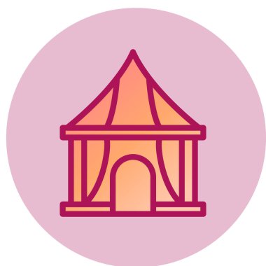 Sirk Çadırı basit simgesi, vektör illüstrasyonu