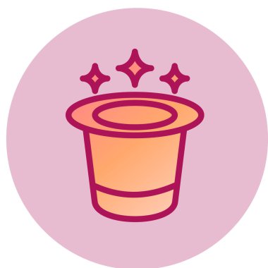 Sihirli Şapka basit simgesi, vektör illüstrasyonu