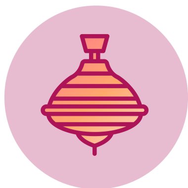 Dönen Üst simgesi basit, vektör illüstrasyonu