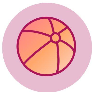 topu basit simgesi, vektör çizim