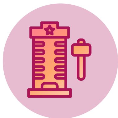 Çekiç Oyunu basit simgesi, vektör illüstrasyonu