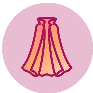 Kadınlar basit Cape simgesi, vektör illüstrasyonu