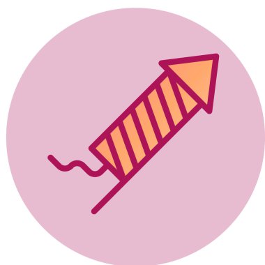 Havai fişekler basit simge, vektör illüstrasyonu