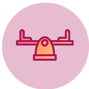 Sea Saw simple icon, vector illustration