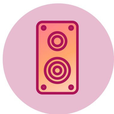 hoparlör basit simgesi, vektör çizim