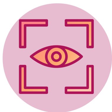 Vision basit simgesi, vektör illüstrasyonu