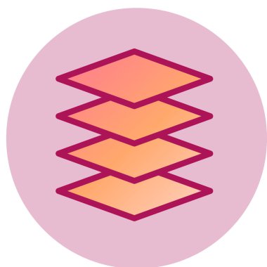 Katmanlar basit simge, vektör illüstrasyonu