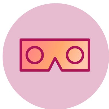 VR Gözlükleri basit simge, vektör illüstrasyonu