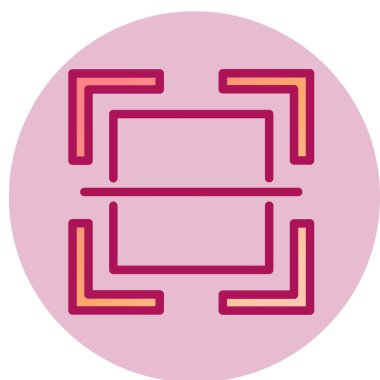 Kod Taraması basit simge, vektör illüstrasyonu