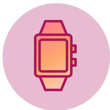 Akıllı Saat basit simgesi, vektör illüstrasyonu