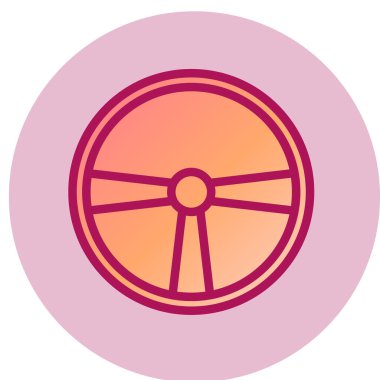 Direksiyon basit simgesi, vektör illüstrasyonu