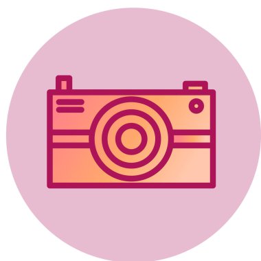 kamera basit simgesi, vektör çizim