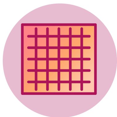 Izgara basit simgesi, vektör illüstrasyonu