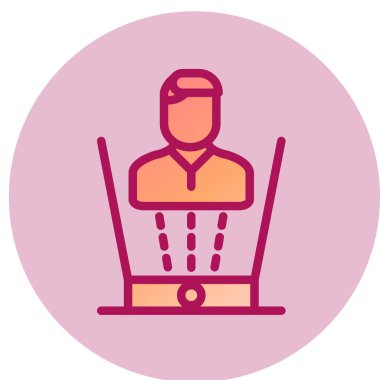 Hologram basit simge, vektör illüstrasyonu