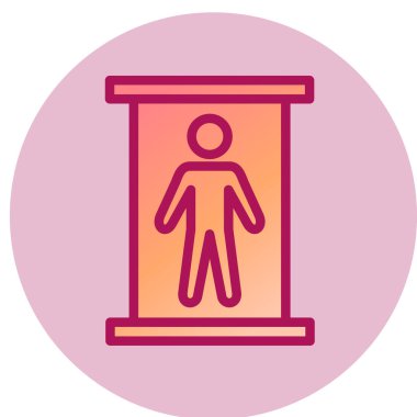 Vücut Taraması basit simge, vektör illüstrasyonu