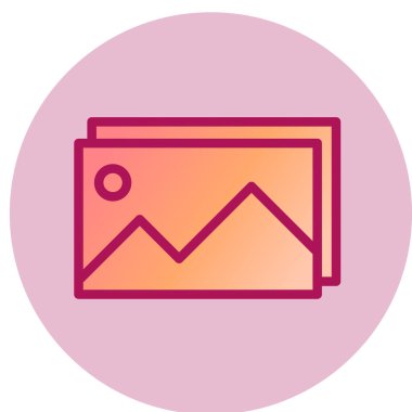 Galeri basit simgesi, vektör çizim