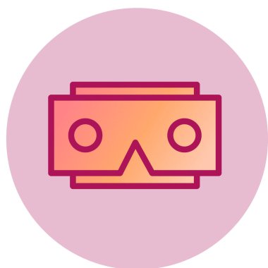 Stereoskop basit simge, vektör illüstrasyonu