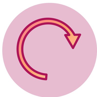 Döndürme basit simgesi, vektör çizim