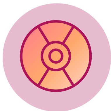 Sıkıştırılmış Disk basit simgesi, vektör illüstrasyonu