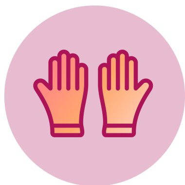 Eldivenler basit simge, vektör çizimi