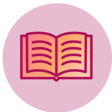 kitap basit simgesini, vektör çizim