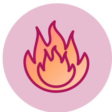 Basit simge, vektör illüstrasyonu yakılıyor