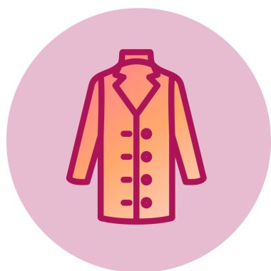 Laboratuvar Önlüğü basit simgesi, vektör illüstrasyonu