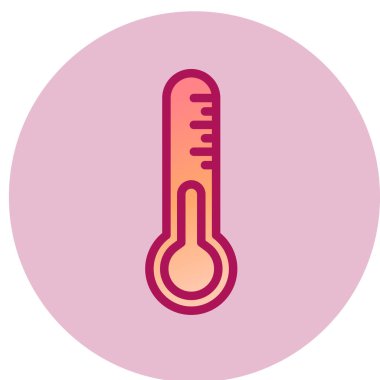 termometre basit simgesi, vektör çizim