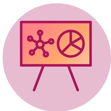 sunum basit simgesi, vektör çizim