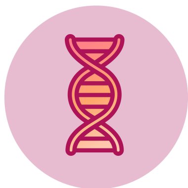 DNA basit simgesi, vektör çizimi