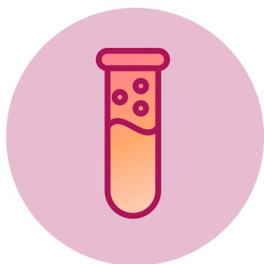 Test tüpleri basit simge, vektör illüstrasyonu