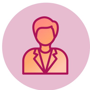 Kimyager basit simgesi, vektör illüstrasyonu